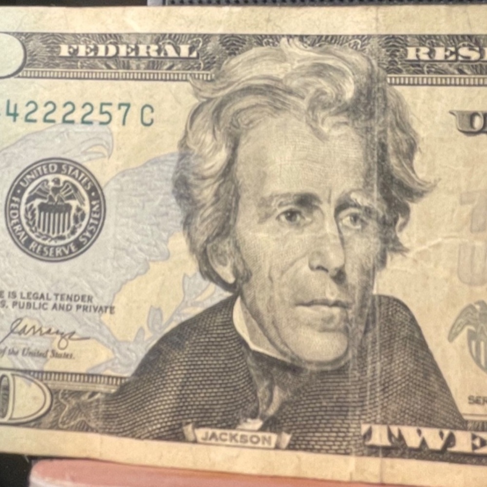 2017 $20 Dollar Bill Fancy Serial Number QUAD 2's  #205722894585 - Picture 2 of 6
